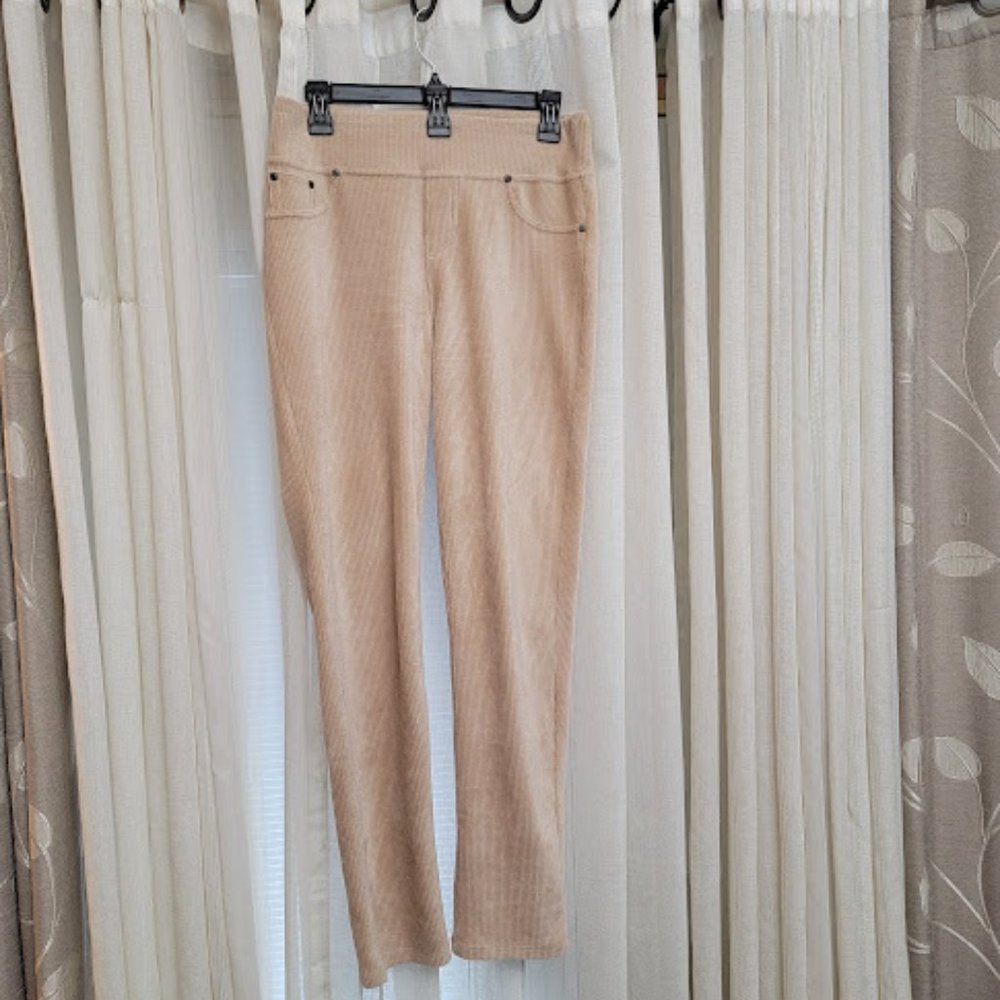 Khaki Corduroy Pull on Pant Size Large - Picture 2 of 6
